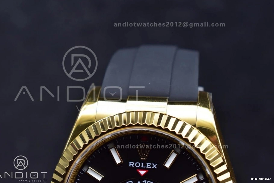 Edition Strap Black Durable 1098 (Gain Weight) YG Oysterflex Sky-Dweller Best 336238 on A23J ZF 1:1 Dial 0101